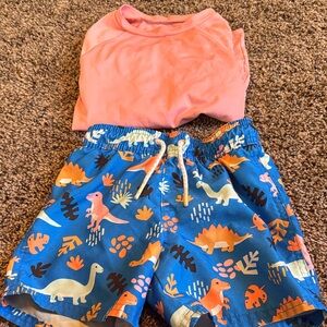Kids Dinosaur Swim Set in Pink and Blue